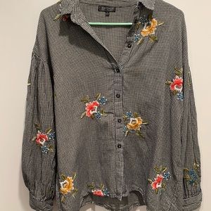 Beautiful floral Topshop flannel blouse